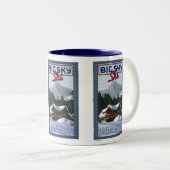 Ski große Himmel-Tasse Zweifarbige Tasse (VorderseiteRechts)
