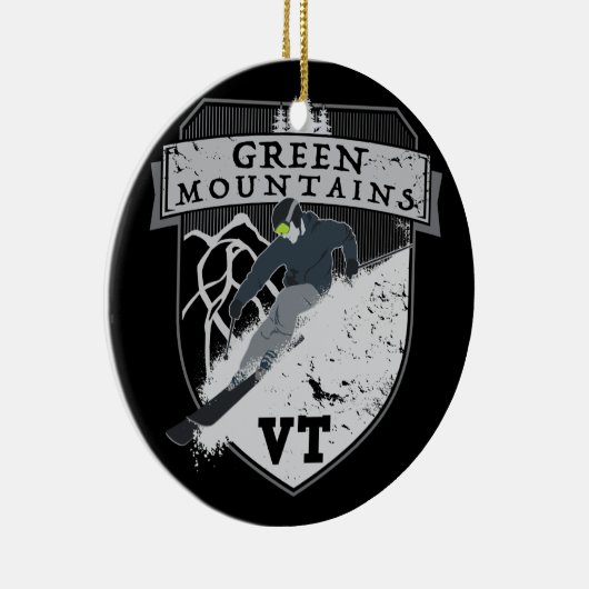 Ski-grüne Berge, VT Keramik Ornament (Rechts)