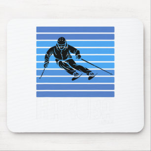 Ski Haku Japan Wintersport Vintag Retro Skifahren Mousepad