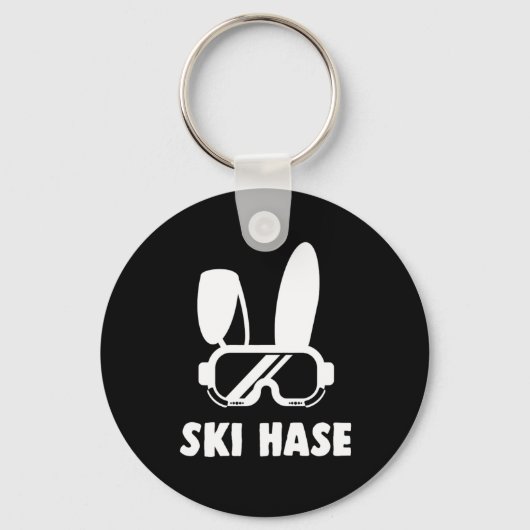 Ski Hase Skiing Cool Winter Sports Gift Schlüsselanhänger (Vorderseite)