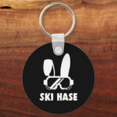 Ski Hase Skiing Cool Winter Sports Gift Schlüsselanhänger (Vorderseite)