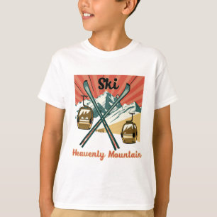 Ski Himmlisches Berg Retro Vintager Himmlischer Be T-Shirt