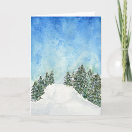 Ski-Hinterfeiertags-Karte Feiertagskarte