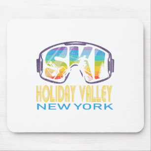 Ski Holiday Valley New York Skiurlaub Mousepad