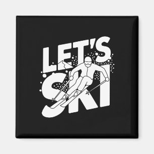 Ski-Humor-Design Skifahren Lustiger Skifahrer  Magnet