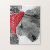 Ski-Hundegolden retriever Puzzle (Vertikal)