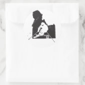 Ski Idaho Runder Aufkleber (Tasche)