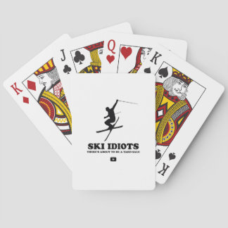 Ski Idiot Logo Spielkarten
