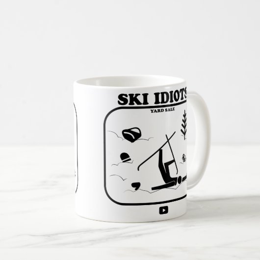 Ski Idioten Coffee Tasse (VorderseiteRechts)