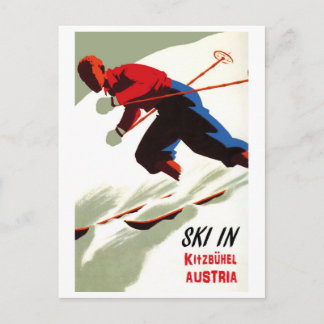 Ski in Kitzbühel, Österreich Postkarte