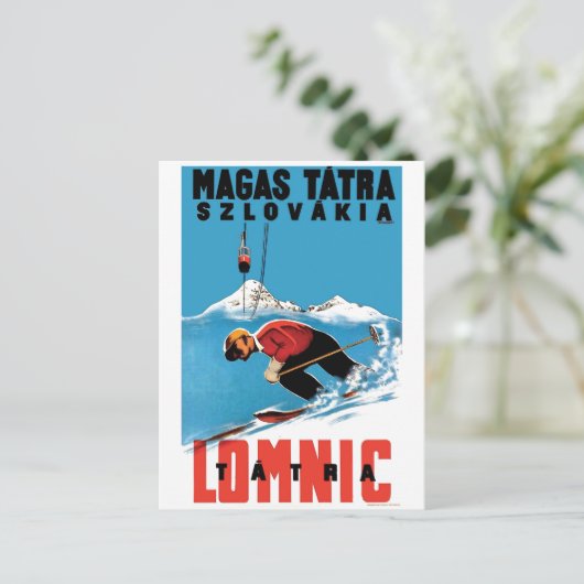 Ski in Magas Tatra, Slowakei Postkarte (Stehend Vorderseite)
