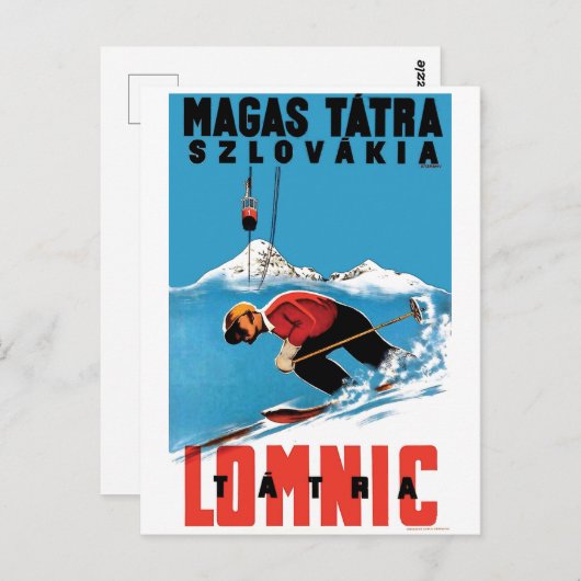 Ski in Magas Tatra, Slowakei Postkarte (Vorne/Hinten)