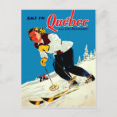 Ski in Quebec Postkarte (Vorderseite)