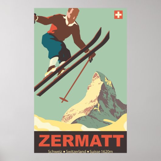 Ski in Zermatt Poster (Vorne)