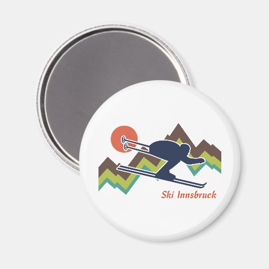 Ski Innsbruck Magnet (Vorderseite/Rückseite)