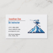Ski Instructor Business Card Visitenkarte (Vorderseite)