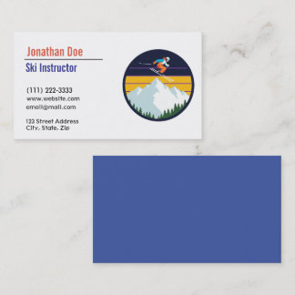 Ski Instructor Business Card Visitenkarte