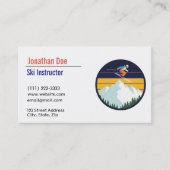 Ski Instructor Business Card Visitenkarte (Vorderseite)
