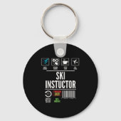 Ski Instructor Multitasking Entscheidung Coffe mac Schlüsselanhänger (Vorderseite)