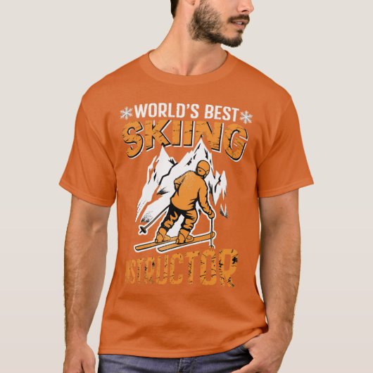 Ski Instructor Worlds Best Skiing Instructor Funny T-Shirt (Vorderseite)