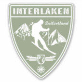 Ski Interlaken Schweiz Aufkleber (Vorderseite)
