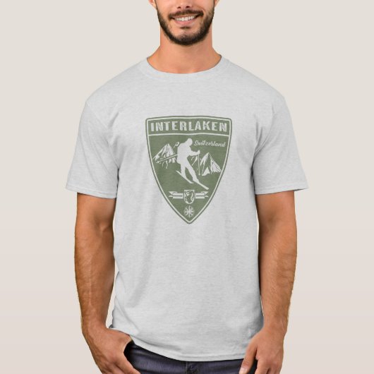 Ski Interlaken Schweiz T-Shirt (Vorderseite)