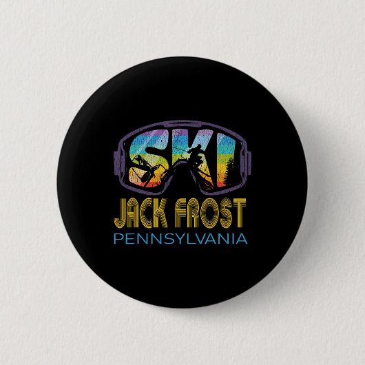 Ski Jack Frost Pennsylvania Skiurlaub Button (Vorderseite)