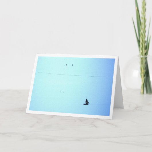 Ski-Jahreszeit Feiertagskarte (Vorderseite)