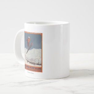 Ski Jump - PLM Olympisches Promo-Poster Jumbo-Tasse