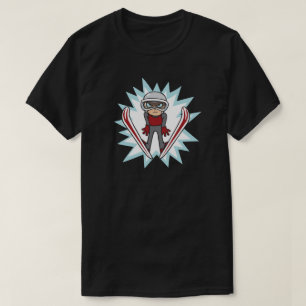 Ski Jumper Anime Style Illustration Winterspiele T-Shirt