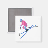 Ski Jumper Magnet (Vorderseite/Rückseite)
