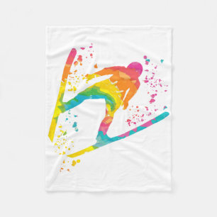 Ski Jumper Ski Flying Ski Jumping Nordic Skifahren Fleecedecke