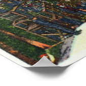 Ski Jumper startet vom olympischen Skiberg Poster (Ecke)