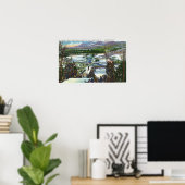 Ski Jumper startet vom olympischen Skiberg Poster (Heimbüro)