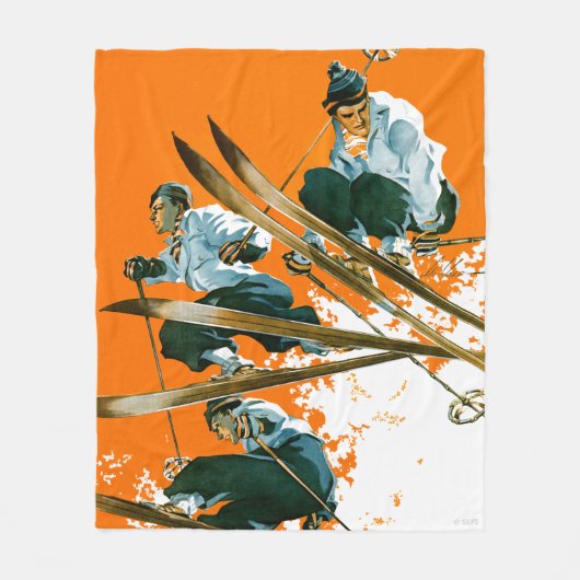 Ski Jumpers von Ski Weld Fleecedecke (Vorderseite)