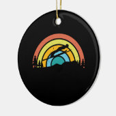 Ski Jumping Retro Keramik Ornament (Links)