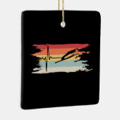 Ski Jumping Retro Keramikornament (Rechts)