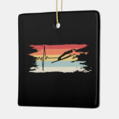 Ski Jumping Retro Keramikornament (Links)