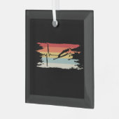 Ski Jumping Retro Ornament Aus Glas (Vorderseite links)