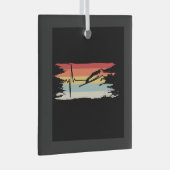 Ski Jumping Retro Ornament Aus Glas (Vorderseite Rechts)