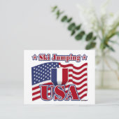 Ski Jumping USA Postkarte (Stehend Vorderseite)