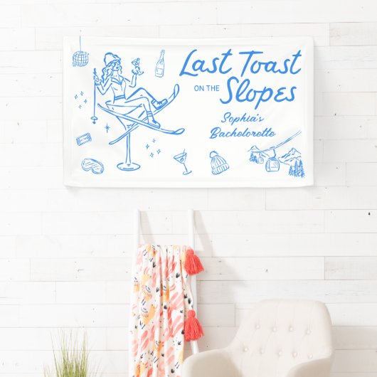 Ski-Junggeselinnen-Abschied-Banner Letzten Toast-P Banner (Insitu)