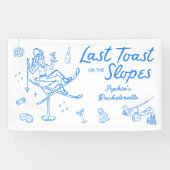 Ski-Junggeselinnen-Abschied-Banner Letzten Toast-P Banner (Horizontal)