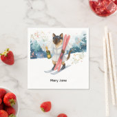 Ski Junggeselinnen-Abschied Bridge auf der Piste N Serviette (Beispiel)