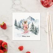 Ski Junggeselinnen-Abschied Bridge auf der Piste N Serviette (Beispiel)