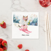 Ski Junggeselinnen-Abschied Bridge auf der Piste N Serviette (Beispiel)