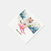 Ski Junggeselinnen-Abschied Bridge auf der Piste N Serviette (Ecke)