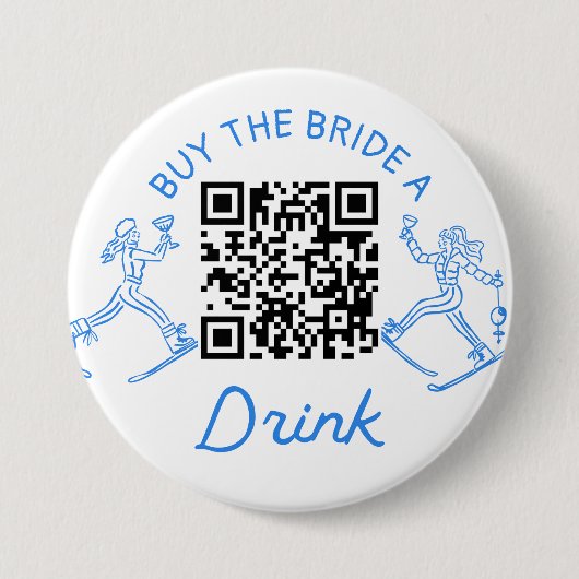Ski-Junggeselinnen-Abschied kaufen Bridge ein Getr Button (Vorderseite)