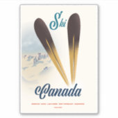 Ski Kanada Aufkleber (Vorderseite)