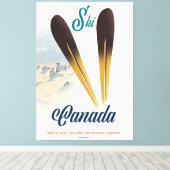 Ski Kanada Leinwanddruck (Insitu (Holzboden))